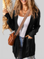 Women Cable-Knit Dropped Shoulder Slit Cardigan nicholesgifts