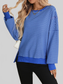 Exposed Seam Striped Contrast Sweatshirt nicholesgifts