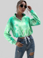 Women Ivy Lane Tie-Dye Quarter Zip Dropped Shoulder Sweatshirt nicholesgifts