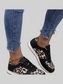 Leopard Print Casual Sneakers Trendsi