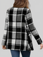 Plaid Open Front Long Sleeve Jacket nicholesgifts