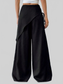Women Wrap-Front Wide-Leg Pants nicholesgifts