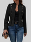 Decorative Button Open Front Long Sleeve Jacket nicholesgifts