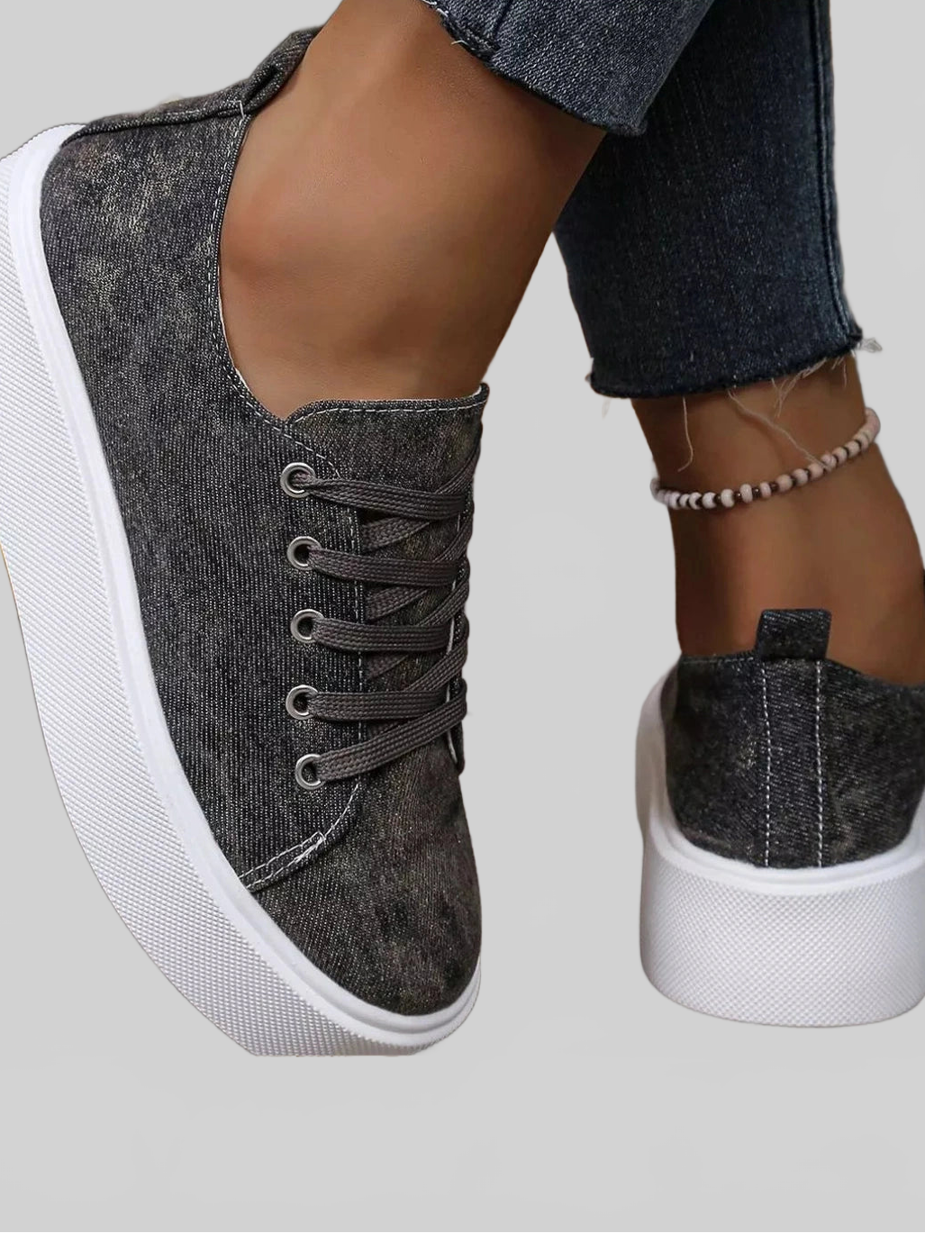 Women Round Toe Platform Sneakers nicholesgifts
