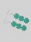 Women Lucky Clover Wooden Dangle St. Patrick's Day Earrings nicholesgifts