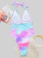 Women Tie-Dye Halter Neck One-Piece Swimsuit nicholesgifts