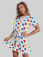 Tied Frill Short Sleeve Mini Dress nicholesgifts
