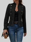Decorative Button Open Front Long Sleeve Jacket nicholesgifts