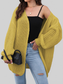 Women Open Front Dropped Shoulder Longline Cardigan nicholesgifts