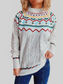Women Cable-Knit Mock Neck Long Sleeve Sweater nicholesgifts