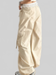 Women Cargo Wide Leg Pants with Bow Tie Details nicholesgifts