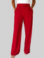 Women Pleated Detail Pull On High Elastic Waist Loose Straight Pants nicholesgifts