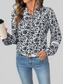 Printed Tie Neck Long Sleeve Blouse NicholesGifts