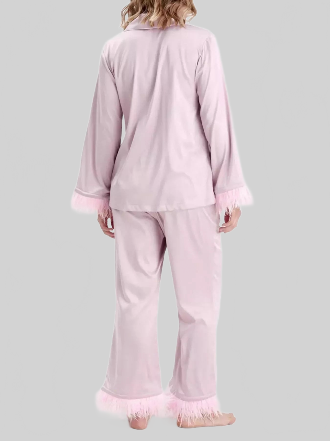 Silky Button Up Top and Pants Lounge Set nicholesgifts