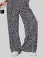 Women Leopard Print Wide Leg Pants nicholesgifts
