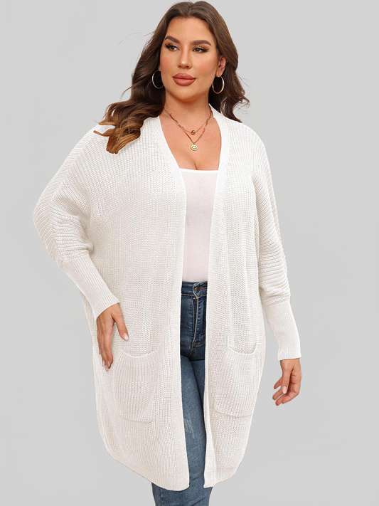 Women Plus Size Open Front Cardigan With Pockets NicholesGifts