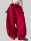 Women Drawstring Wide Leg Pants nicholesgifts