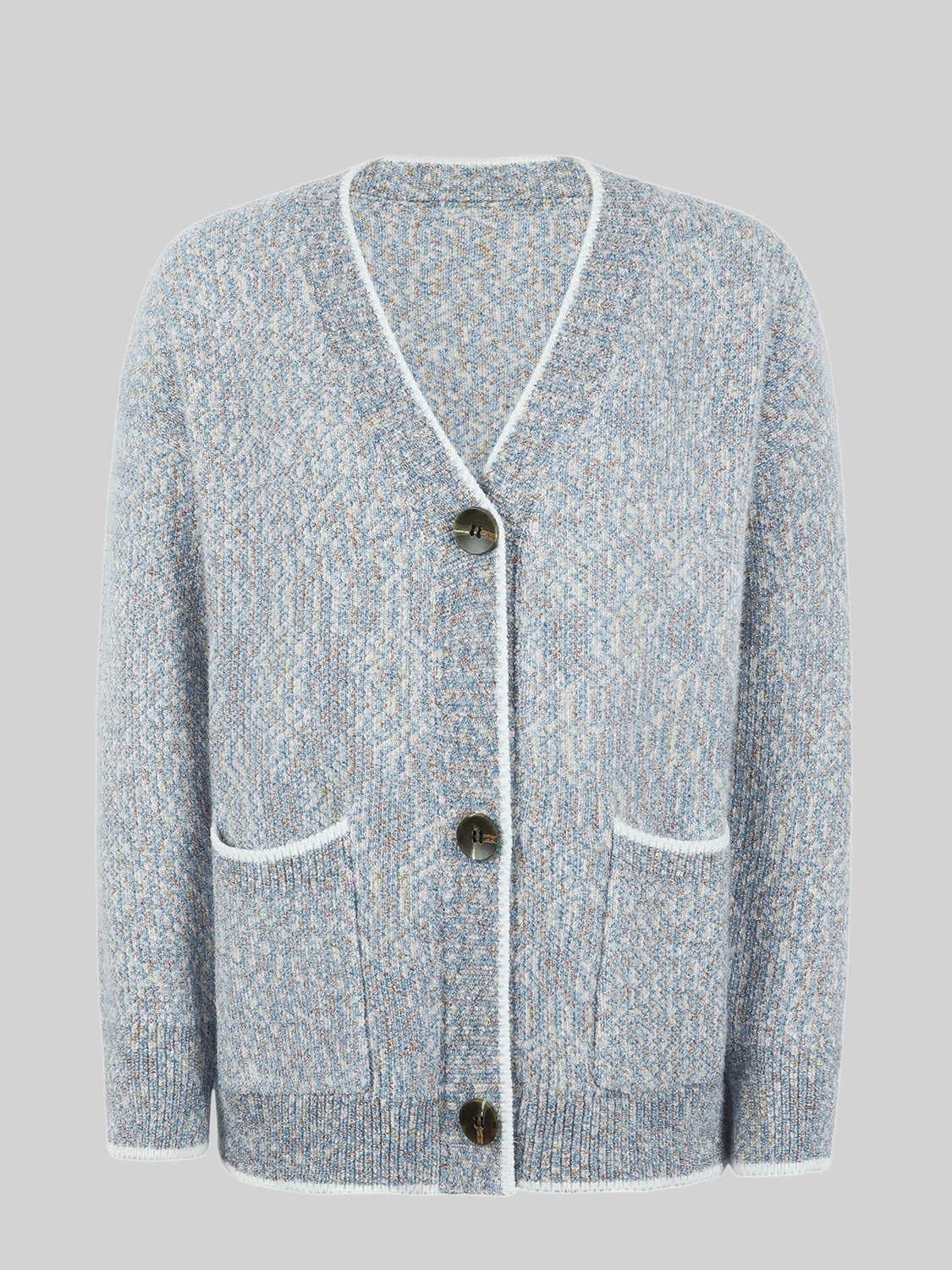 Button Down V-Neck Cardigan with Pockets nicholesgifts
