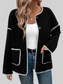 Perfee Pocketed Contrast Button Up Jacket nicholesgifts