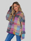 Double Take Full Size Plaid Dropped Shoulder Fleece Hoodie NicholesGifts