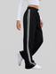 Women Side Striped Wide Leg Pants nicholesgifts
