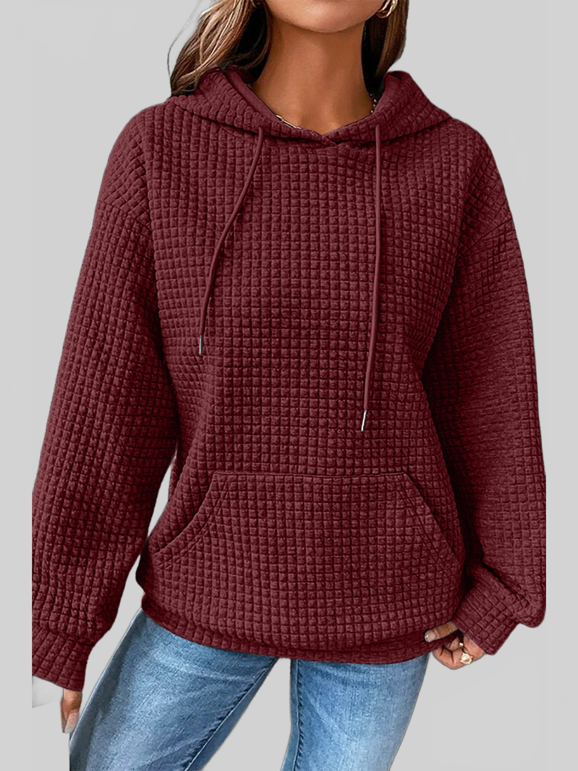 Women Dropped Shoulder Pocketed Hoodie nicholesgifts