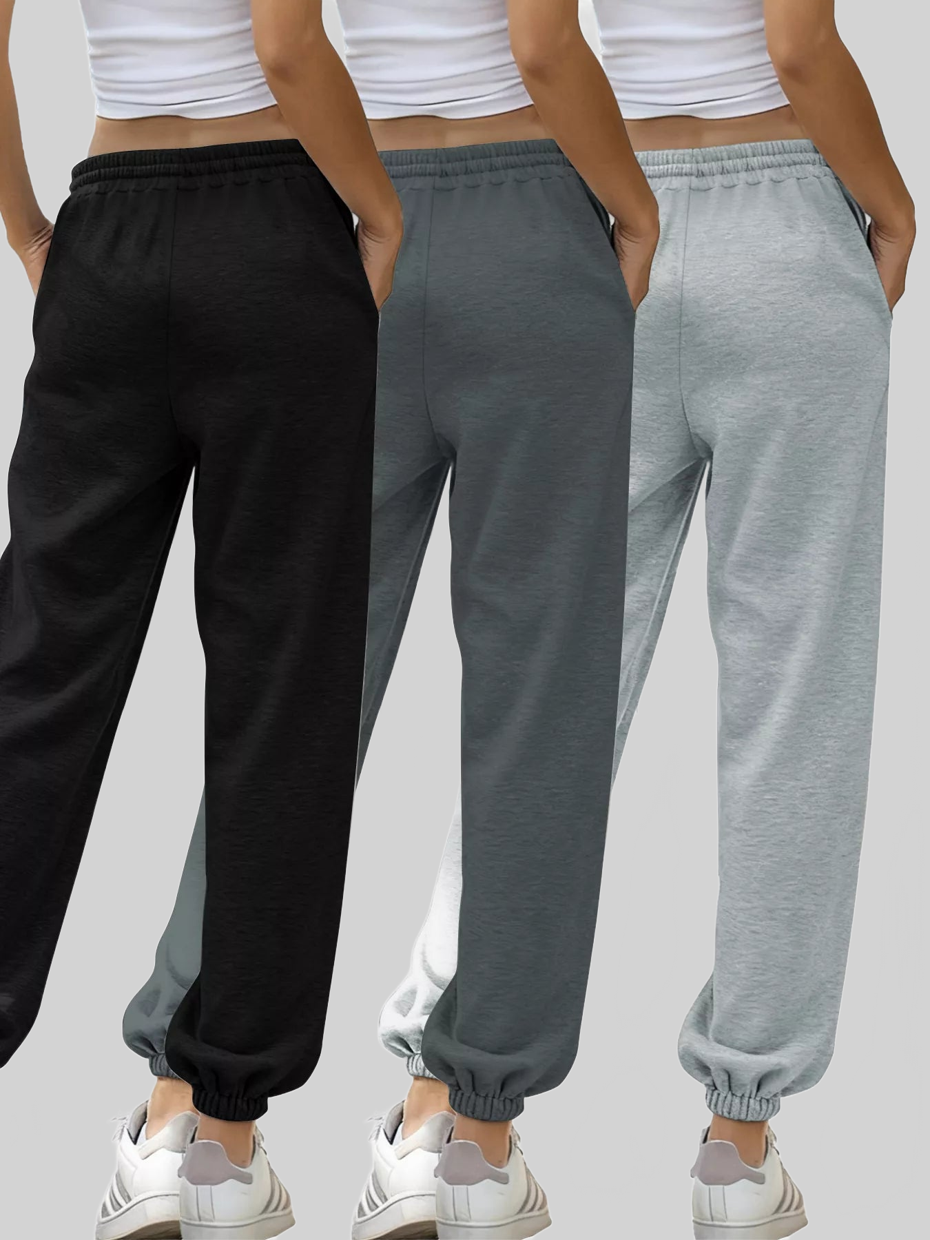 3 Piece Drawstring Joggers with Pockets NicholesGifts