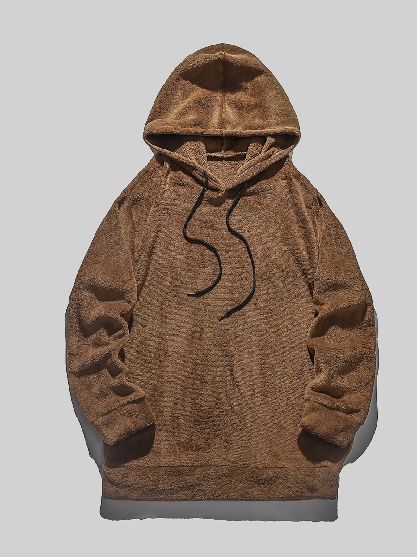 Men's Drawstring Long Sleeve Fleece Hoodie nicholesgifts
