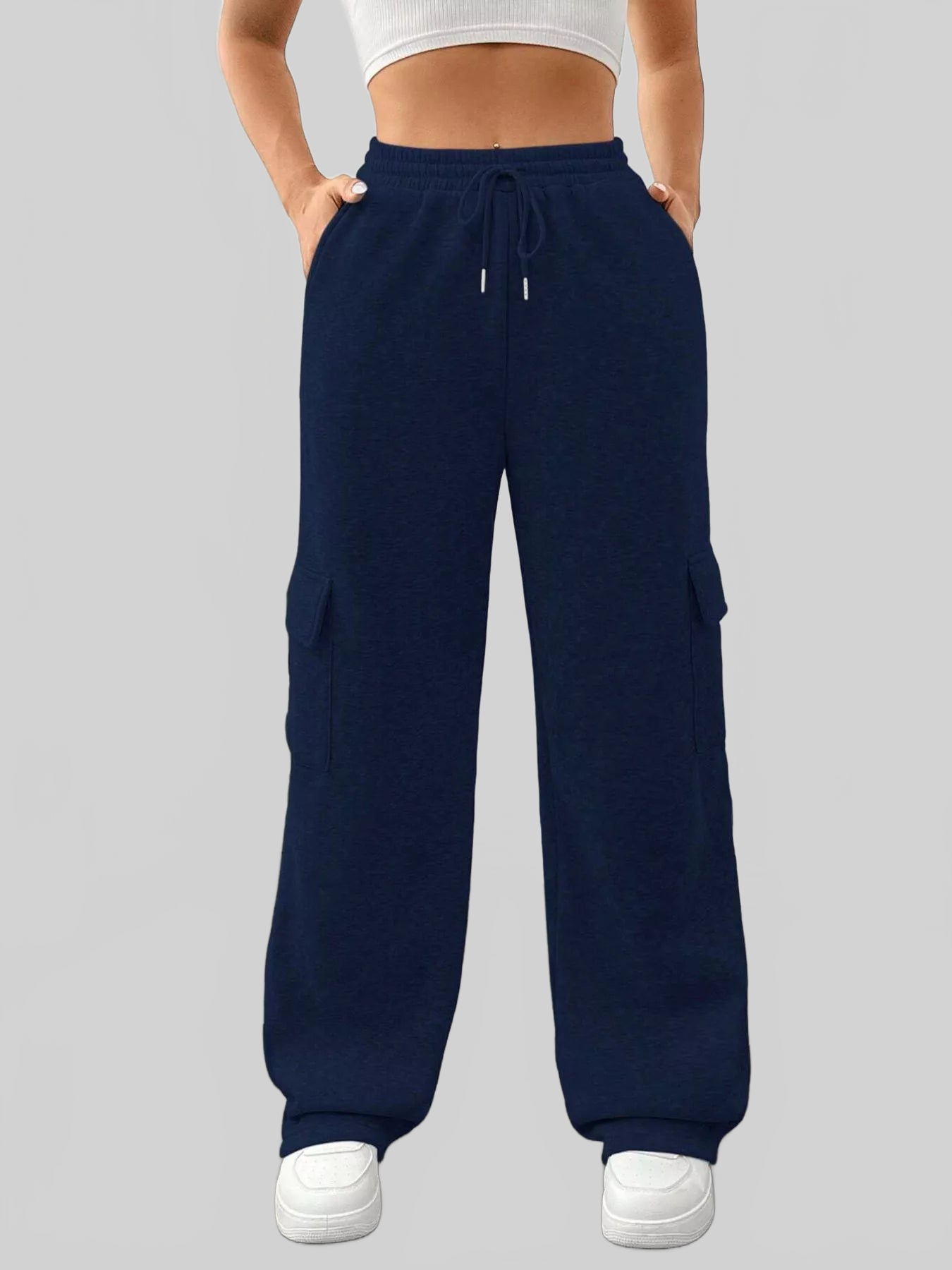 Women Relaxed Fit Pants with Drawstring Waist nicholesgifts