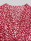 Printed V-Neck Short Sleeve Mini Dress nicholesgifts