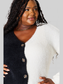 Angel Wings Woven Right Contrast Button-Front V-Neck Cardigan nicholesgifts