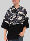 Men Camouflage Contrast 3/4 Hoodie Tee nicholesgifts