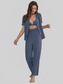 Short Sleeve Shirt, Bralette, and Pants Lounge Set nicholesgifts