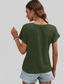 Women Asymmetric Hem Round Neck Short Sleeve T-Shirt nicholesgifts