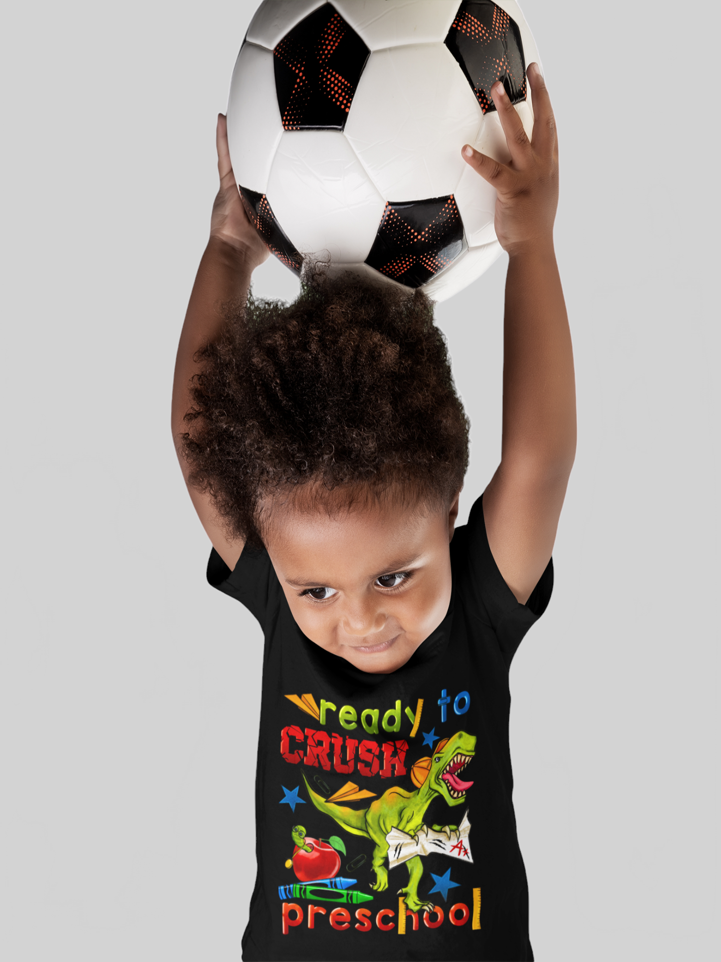 Toddler Boys Dinosaur Ready To crush Preschool Short Sleeve Premium T-Shirt nicholesgifts