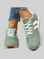 Striped Lace-Up Casual Sneakers nicholesgifts