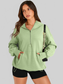 Pocketed Half Zip Long Sleeve Hoodie NicholesGifts