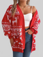 Women Pocketed Open Front Long Sleeve Cardigan nicholesgifts