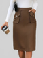 Elastic Waist Skirt with Pockets nicholesgifts