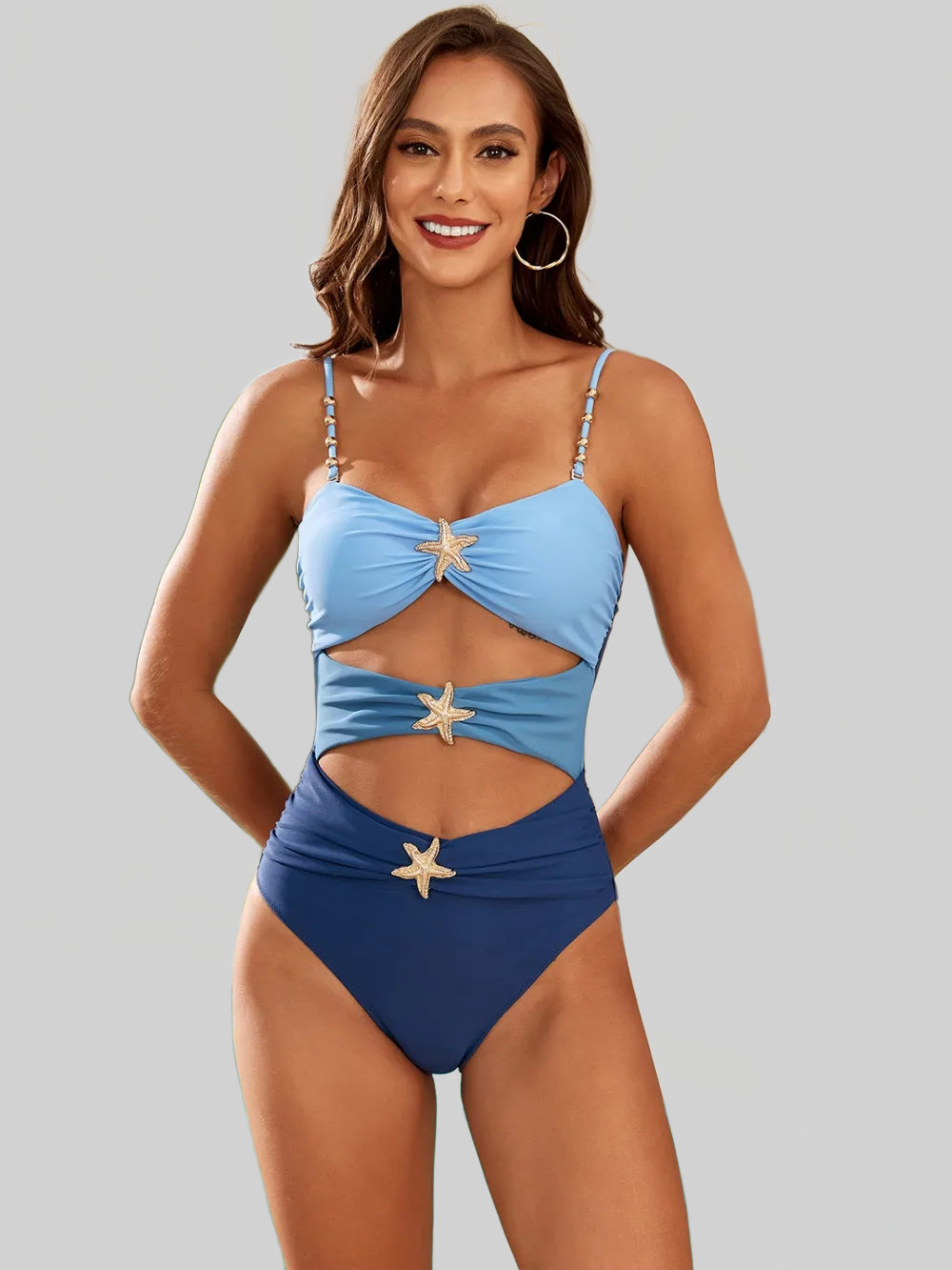Women Cutout Spaghetti Strap One-Piece Swimwear nicholesgifts