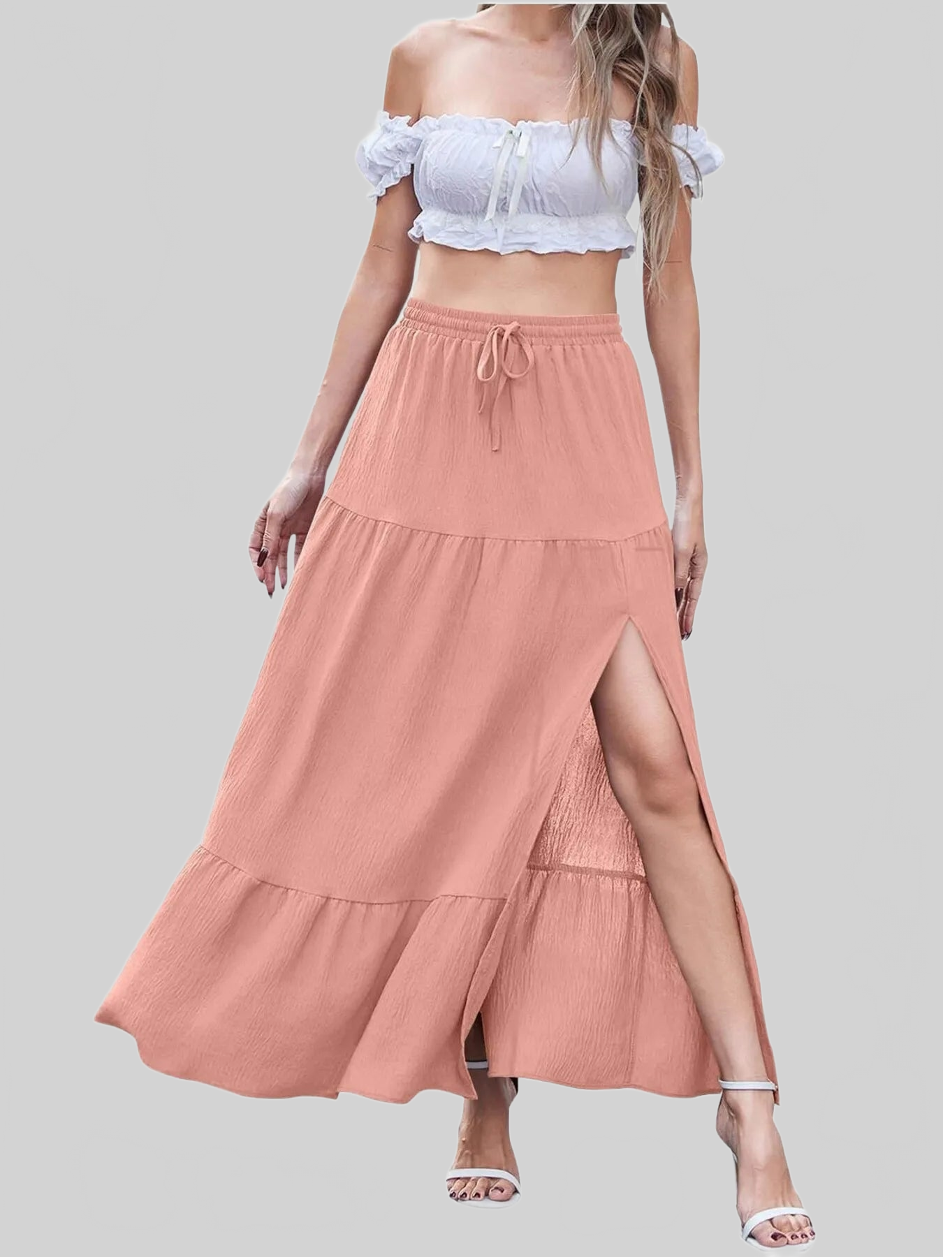 Full Size Slit Maxi Skirt Plus Size nicholesgifts