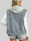 Pocketed Button Up Sleeveless Denim Jacket nicholesgifts
