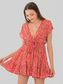 Ivy Lane Tied Floral V-Neck Cap Sleeve Dress nicholesgifts