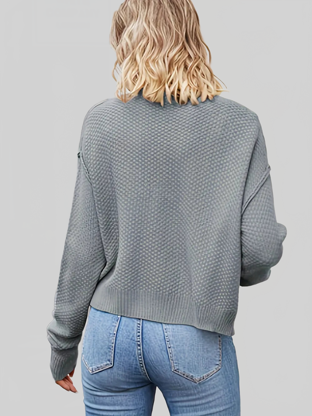 Button Up Dropped Shoulder Cardigan nicholesgifts