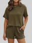 Full Size Ribbed Short Sleeve Top and Shorts Two-Piece Set Plus Size nicholesgifts