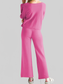 Long Sleeve Lounge Top and Drawstring Pants Set nicholesgifts