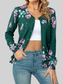 Woven Right Floral Button Front Round Neck Cardigan nicholesgifts