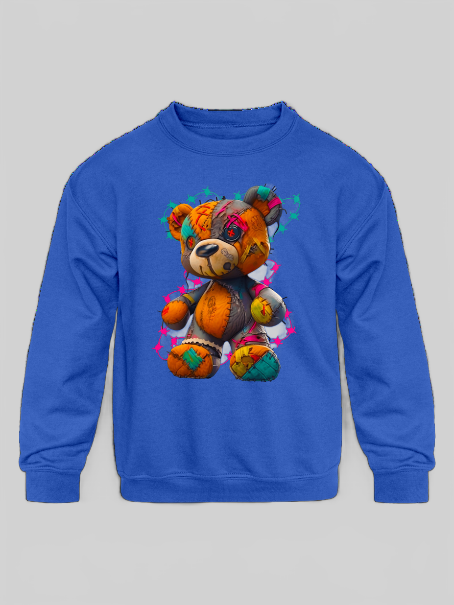 Toddler Boys Bear Crewneck Long Sleeve Sweatshirt nicholesgifts