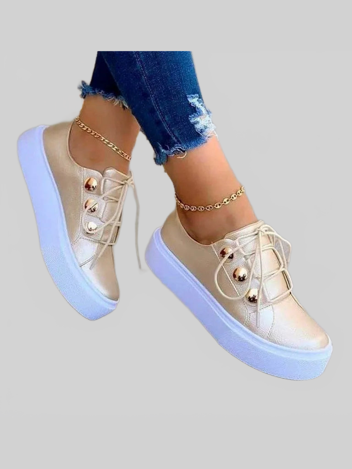 Women Round Toe Platform Sneakers nicholesgifts