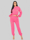 Women Terry Mesh & Rhinestone Detail Set nicholesgifts